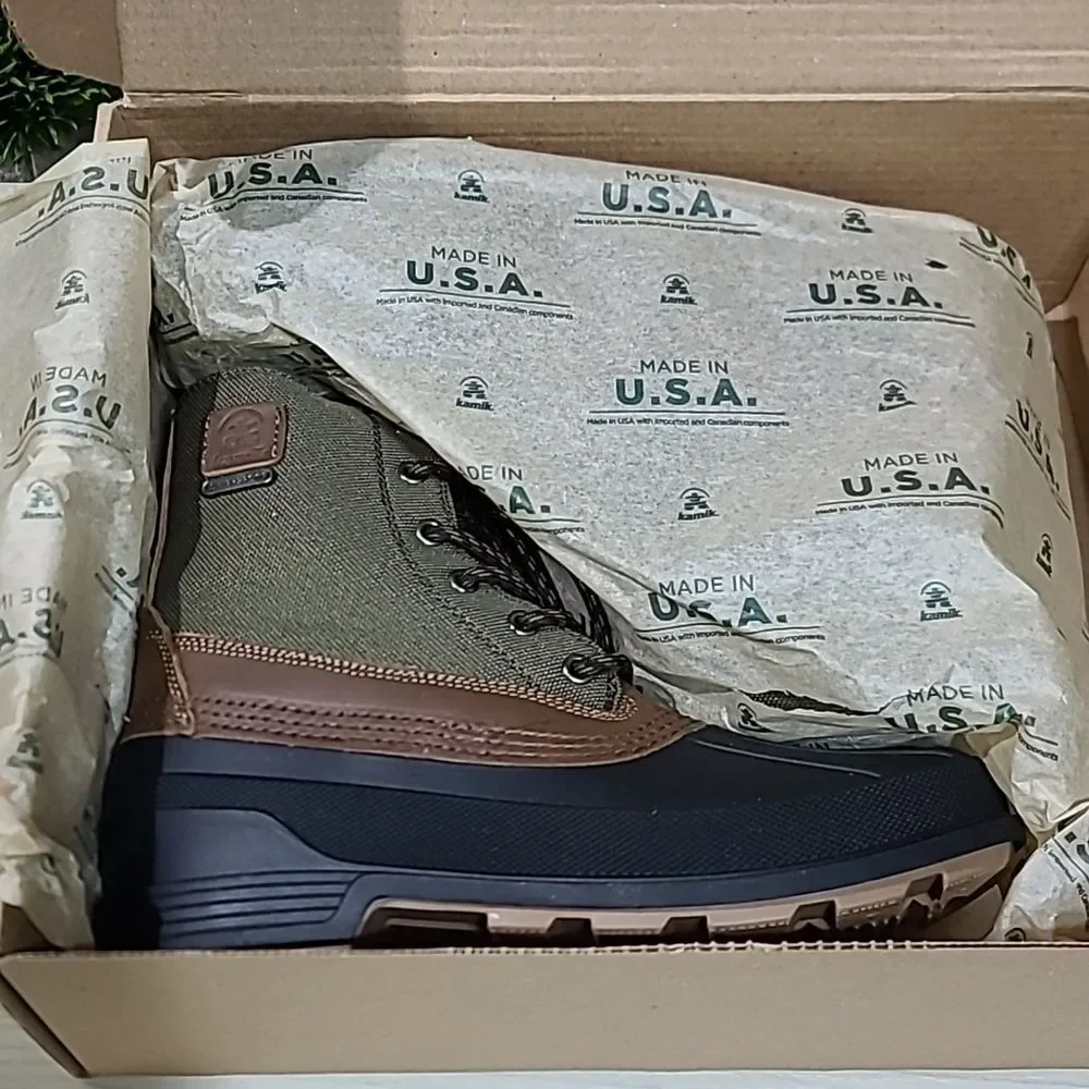 Kamik Lawrence N Boots - Dark Olive 7 D NEW